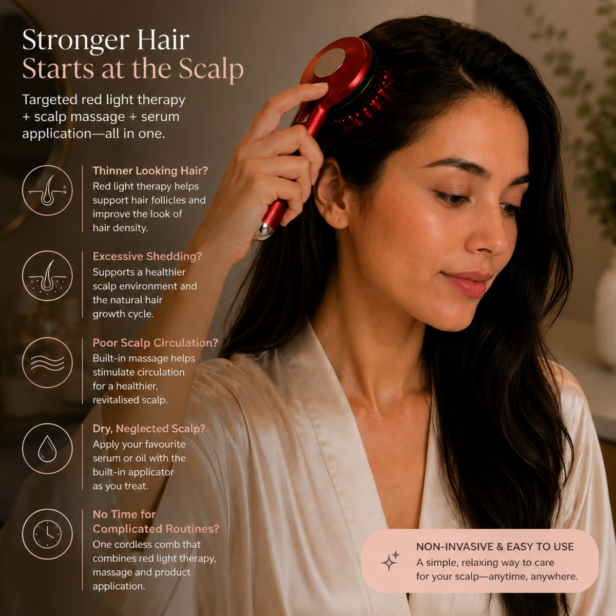 LumiLight Scalp Massaging Comb