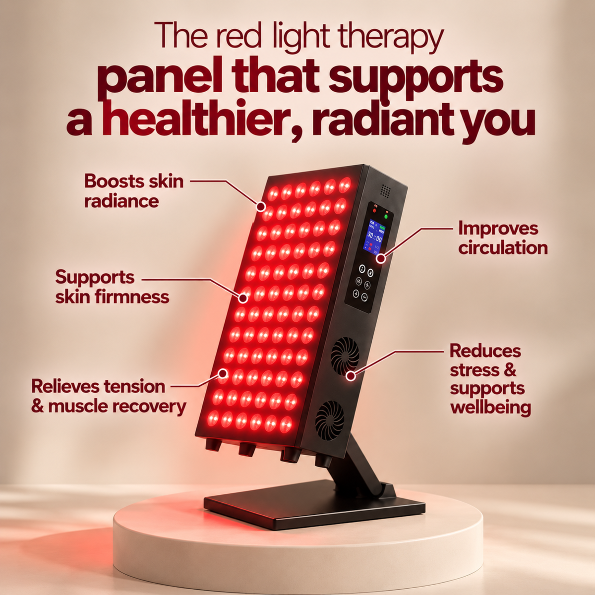 LuxeBeam Compact Red & Infrared Therapy Panel