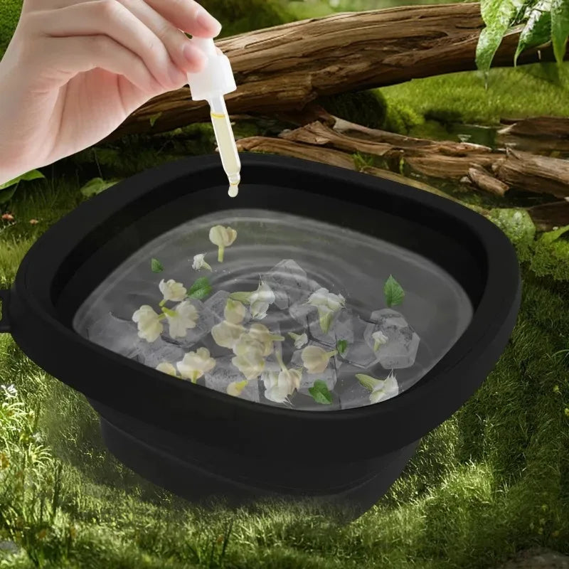 Collapsible Silicone Ice Face Bath for Cold Therapy